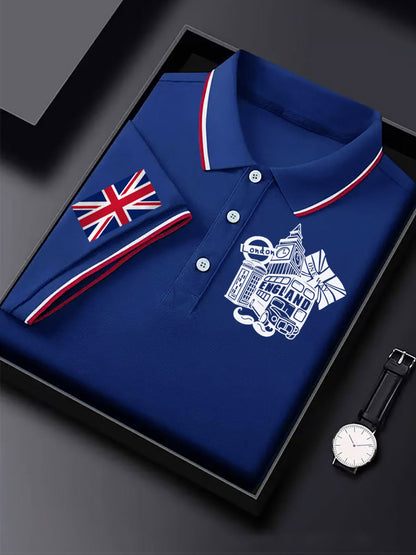 Men's Vintage England Flag Casual Shirt