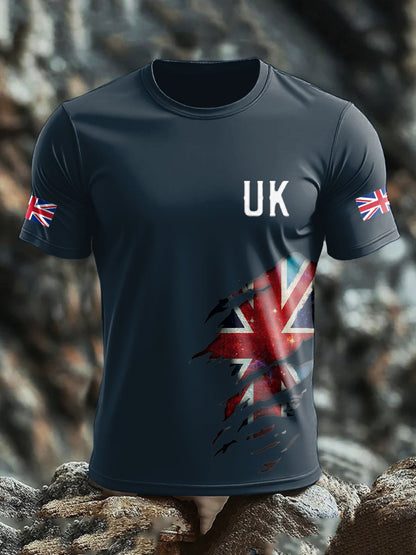 Men's UK Flag Pride Printed T-shirt