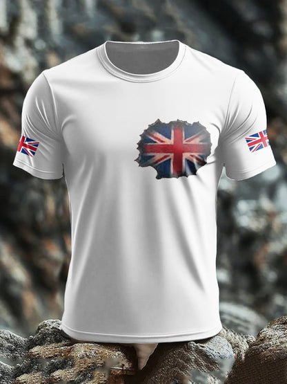 Men's UK Flag Pride Printed T-shirt