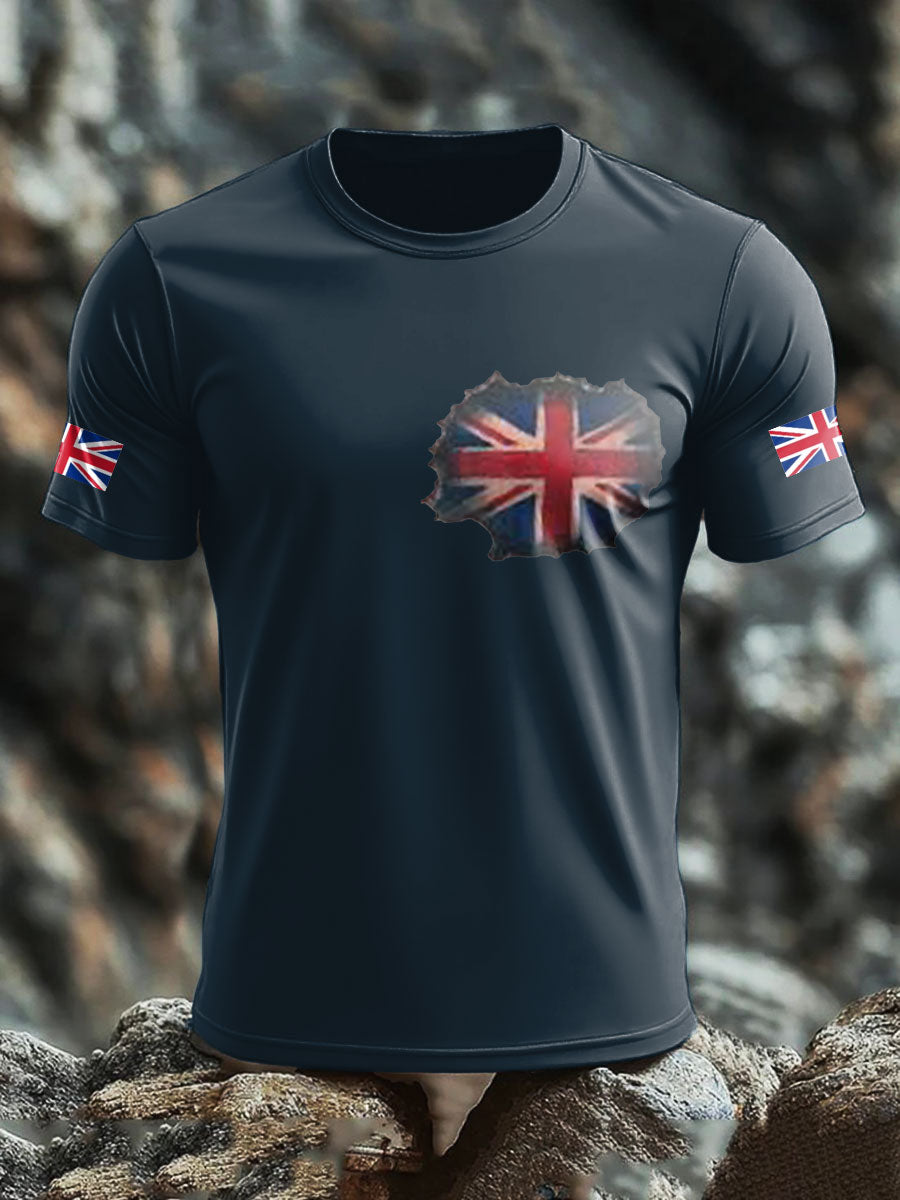 Men's UK Flag Pride Printed T-shirt