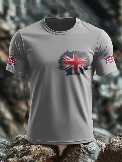 Men's UK Flag Pride Printed T-shirt