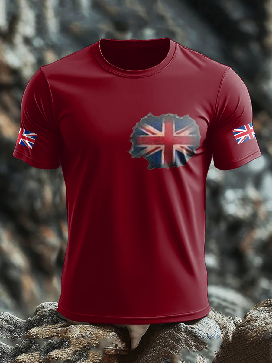Men's UK Flag Pride Printed T-shirt