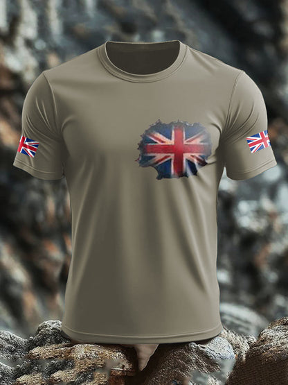 Men's UK Flag Pride Printed T-shirt