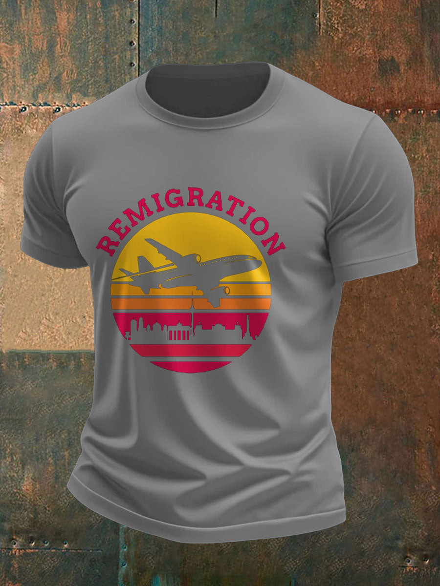 Men's Immigration Remigration Printed T-shirt