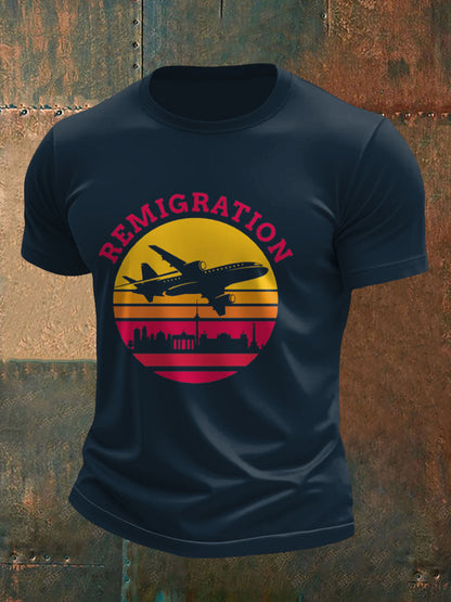 Men's Immigration Remigration Printed T-shirt