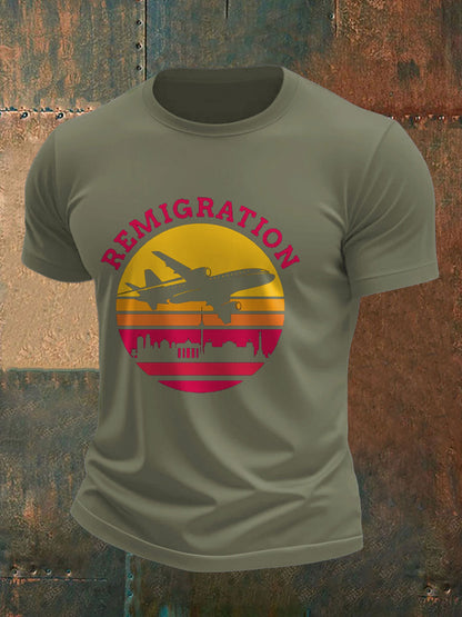 Men's Immigration Remigration Printed T-shirt