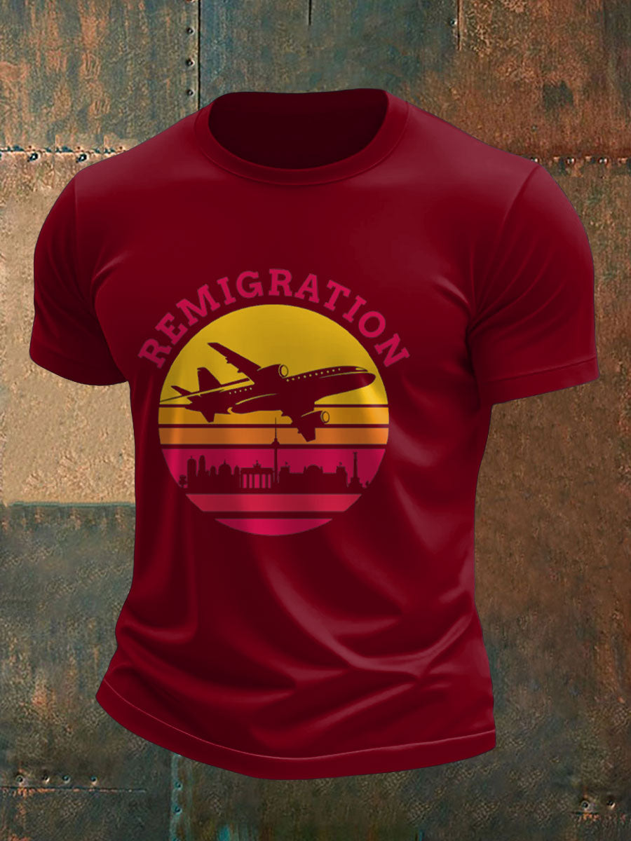 Men's Immigration Remigration Printed T-shirt