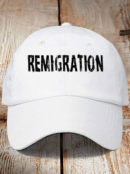 Unisex Immigration Remigration Printed Hat