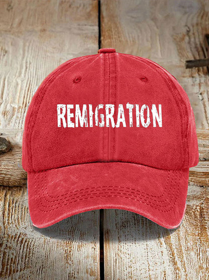 Unisex Immigration Remigration Printed Hat