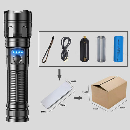 Torcia portatile multifunzionale con zoom per esterni