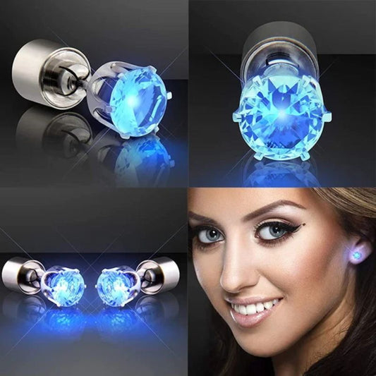 Orecchini eleganti con corona luminosa a LED
