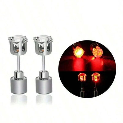 Orecchini eleganti con corona luminosa a LED