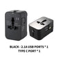 Adattatore universale doppio USB 2.1A Bison202 – Adattatore universale per prese elettriche in tutto il mondo