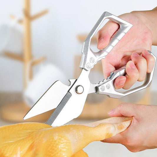 ✨ FORBICI DA CUCINA MULTIUSO - Taglia Ossa, Apri Confezioni e Schiaccianoci, Design Ergonomico e Lavabile 🍗🔧