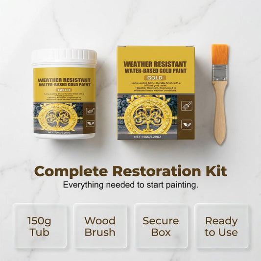 Vernice dorata a base d'acqua resistente alle intemperie