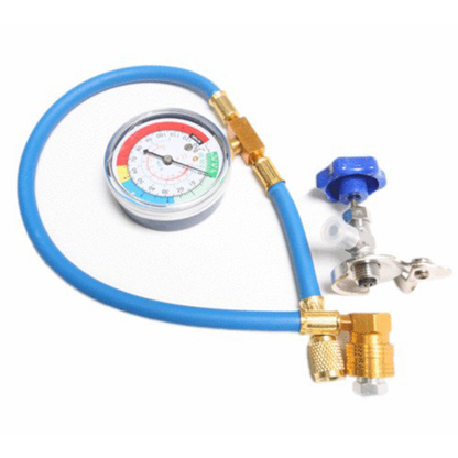 🔧 SCONTO DEL 50% A TEMPO LIMITATO! ✨ Tubo di ricarica per climatizzatori R134a con manometro – 0-350 PSI, raccordo da 13 mm, blu 🚗